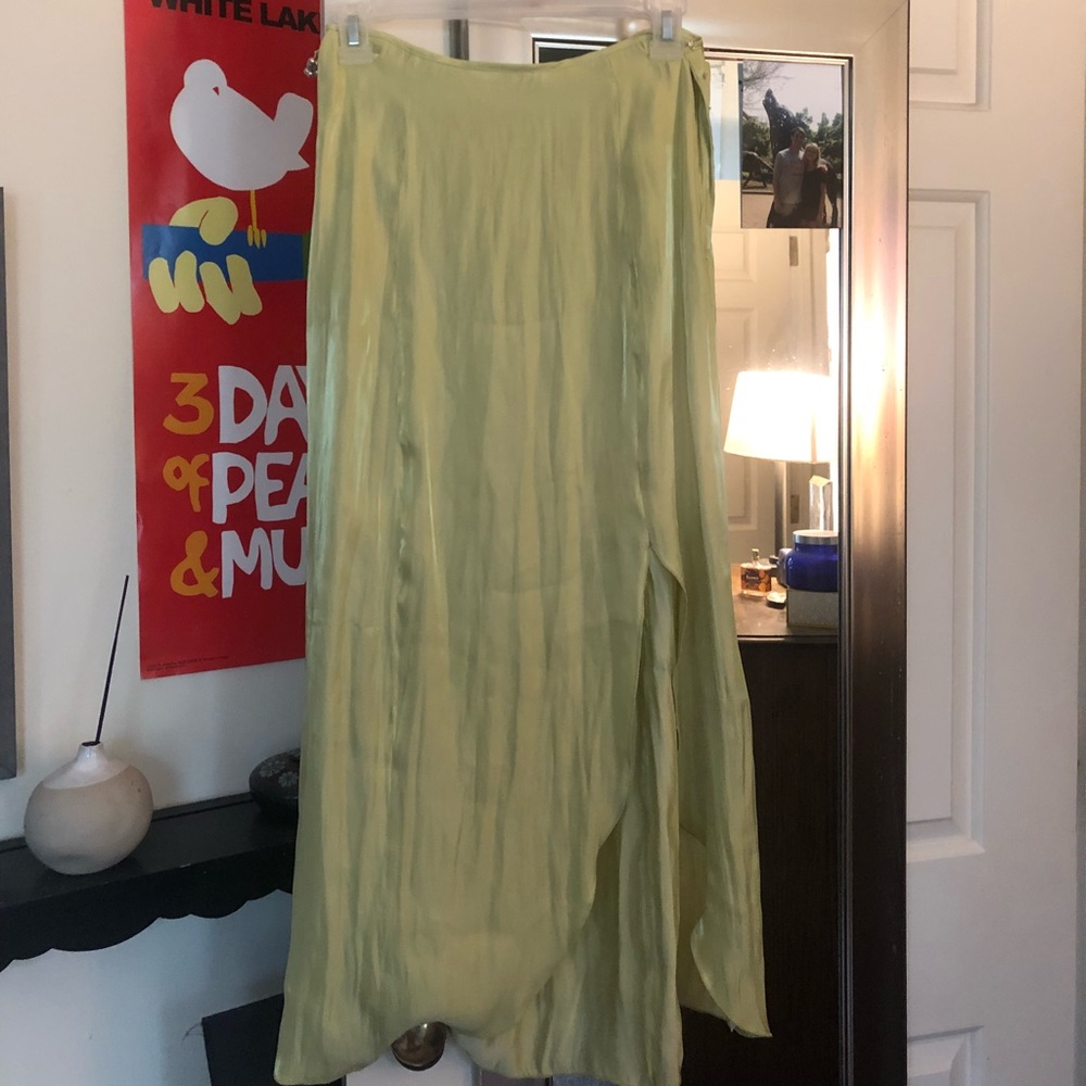 Free People silk maxi skirt
